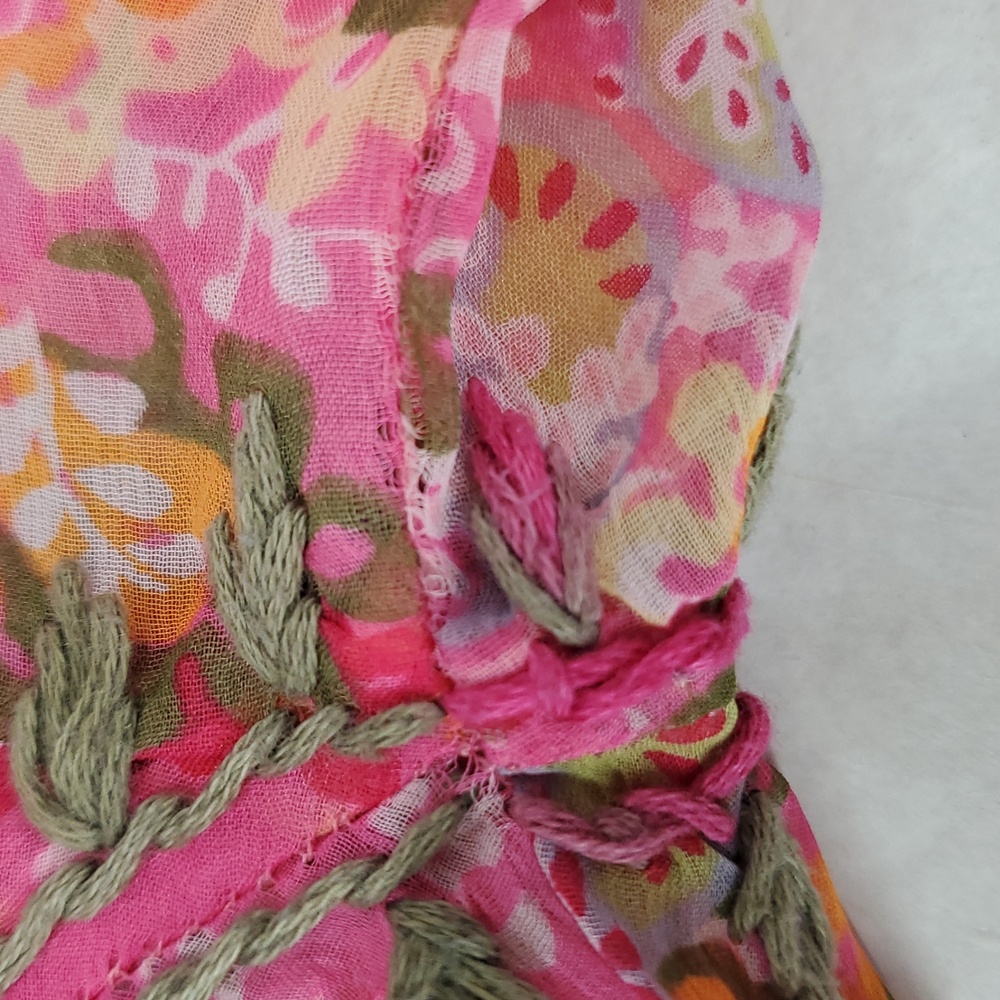 Raj Embroidered 100% Silk Tunic or Swim Coverup - Picture 11 of 11